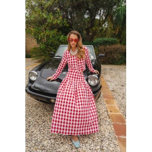 THE 60’S VICHY MAXI SKIRT