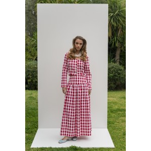 PLAID VICHY MAXI SKIRT