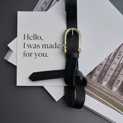 INDIVIDUAL ART LEATHER PEARL BELT