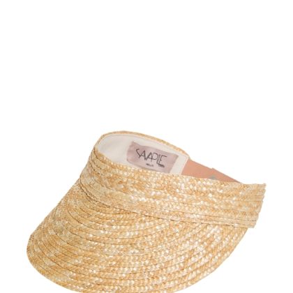 VISOR BEIGE STRAW HAT SAVAPILE