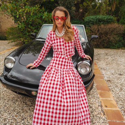 PLAID VICHY MAXI SKIRT