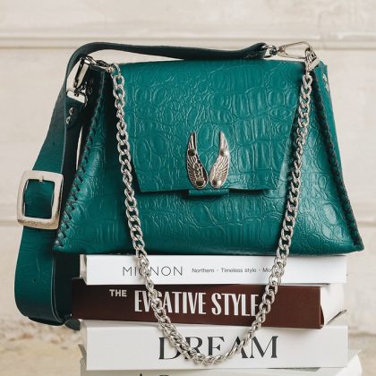 INDIVIDUAL WINGS SHOULDER BAG FOREST GREEN