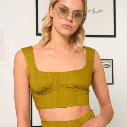 ARPYES CUBISM TOP OLIVE