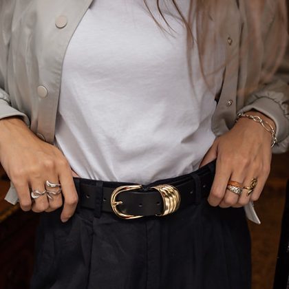 INDIVIDUAL ART LEATHER MINIMAL BELT