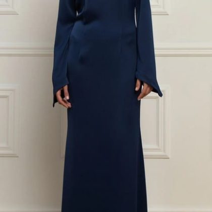 STEFANIA VAIDANI SAGE SILK GOWN