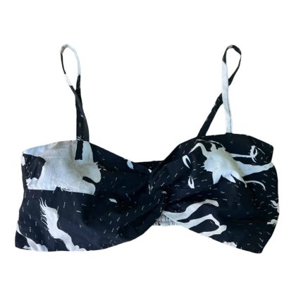 MILKWHITE BUSTIER TOP WITH PRINT