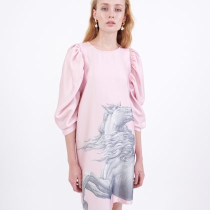MILKWHITE PRINTED MINI DRESS