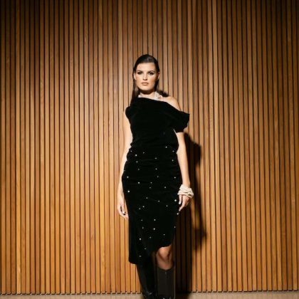 IRA EMMA SKIRT WITH PEARLS
