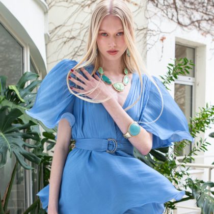 SARAH MINI AZURE BLUE NAZEZHDA