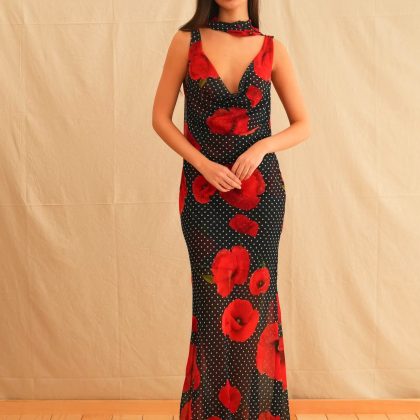TULIP AFAIR DRAPED DRESS TRIKOGIA